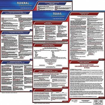 JJ KELLER Labor Law Poster Kit TX English 27 in W, 29EC37