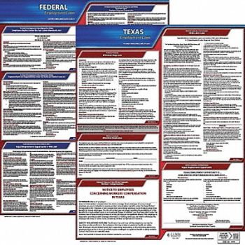 JJ KELLER Labor Law Poster Kit TX English 27 in W, 29EC38