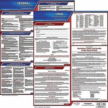 JJ KELLER LaborLaw Poster Fed/STA UT ENG 20inH 3yr, 36EW15