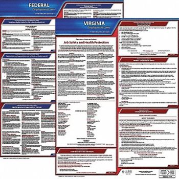 JJ KELLER Labor Law Poster Kit VA English 19 in W, 29EC40