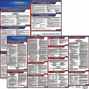 JJ KELLER Labor Law Poster Kit DC Spanish 27 in W, 29EC53