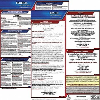 JJ KELLER Labor Law Poster Kit ID Spanish 19 in W, 29EC59