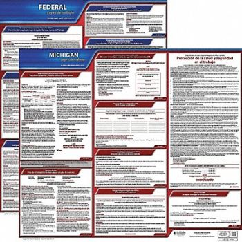 JJ KELLER Labor Law Poster Kit MN Spanish 19 in W, 29EC69