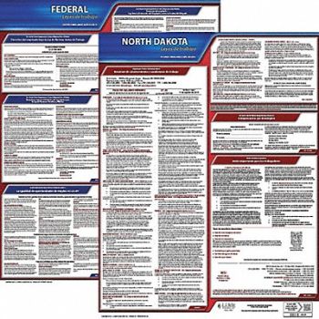 JJ KELLER Labor Law Poster Kit ND Spanish 19 in W, 29EC74