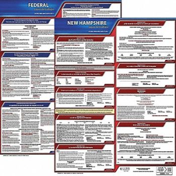 JJ KELLER Labor Law Poster Kit NH Spanish 27 in W, 29EC76