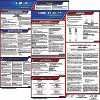 JJ KELLER Labor Law Poster Kit SC Spanish 19 in W, 29EC87