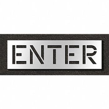 RAE Pavement Stencil Enter 12 in, 29EL25