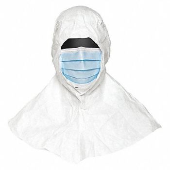 DUPONT Hood and Mask White/Blue PK100, 29ER02