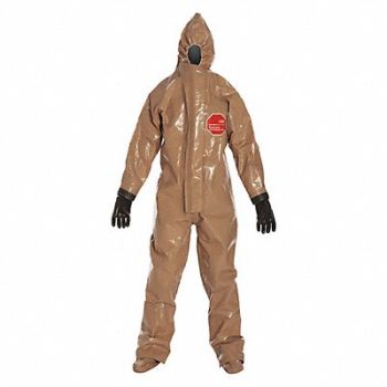 DUPONT Hooded Coverall Socks/Boot Flaps Tan XL, 29EW46