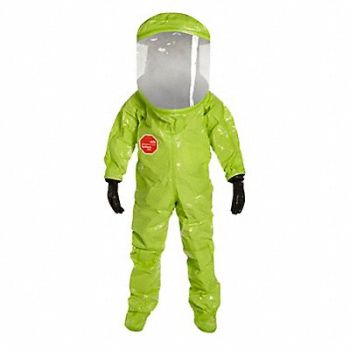 DUPONT G9236 Encapsulated Suit 3XL Lime Yellow, 2RKV5
