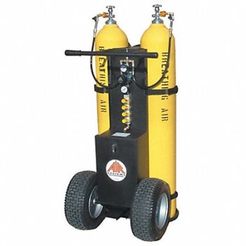 AIR SYSTEMS INTERNATIONAL Air Cylinder Cart Black Straight Handle, 29EZ53