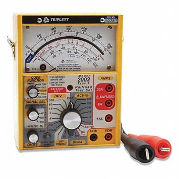 TRIPLETT Analog Railroad Tester 600V 30A Scale, 29FK32