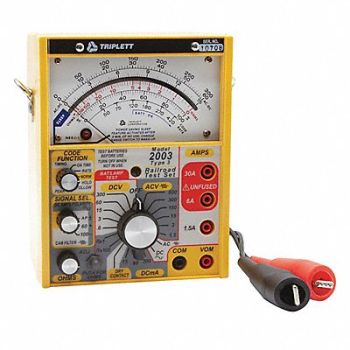 TRIPLETT Analog Railroad Tester 600V Mirrored 30A, 29FK33