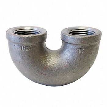 ANVIL Open Return Bend Malleable Iron 1 in, 4WHW8