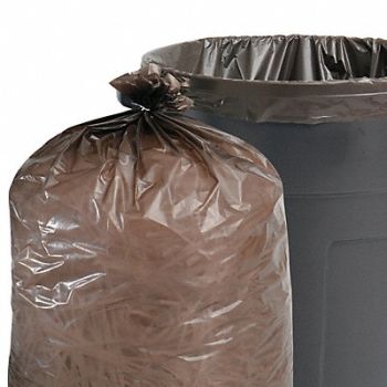 ABILITY ONE Trash Bag 60 gal Black/Brown PK20, 29JL43