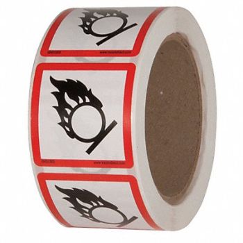 GHS SAFETY Safety Label 2 in W x 2 in H PK500, 29JT86