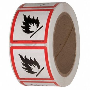 GHS SAFETY Safety Label 2 in W x 2 in H PK500, 29JT90