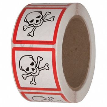 GHS SAFETY Safety Label 2 in W x 2 in H PK500, 29JT93