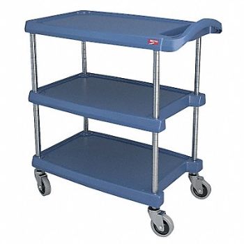 METRO Utility Cart 400 lb Load Cap. 3 Shelves, 29JU29