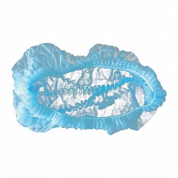 CONDOR Bouffant Cap Blue 21 in dia PK100, 29JW31