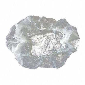 CONDOR Bouffant Cap White 21 in dia PK100, 29JW34