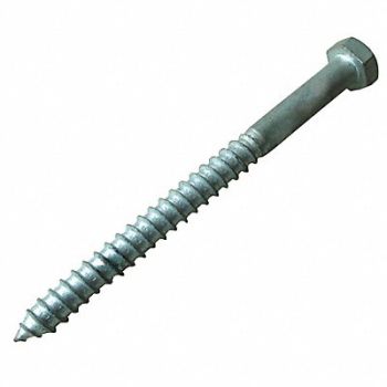GRAINGER APPROVED Lag Bolts 6 L 27/32 W 5/16 H Steel, 29NH37