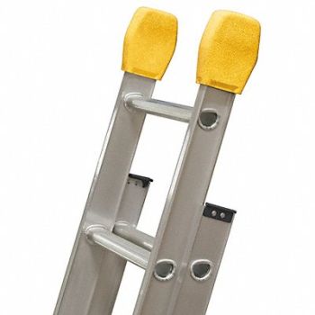 LOUISVILLE Ladder End Caps Aluminum 375 lb PR, 29NH85