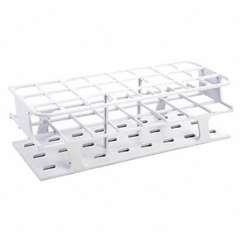 HEATHROW SCIENTIFIC Test Tube Rack Slots 24x30mm White PK8, 29PD22