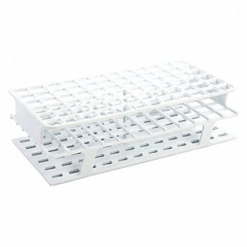 HEATHROW SCIENTIFIC Test Tube Rack Slots 72x16mm White PK8, 29PD30