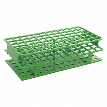 HEATHROW SCIENTIFIC Test Tube Rack Slots 72x16mm Green PK8, 29PD32