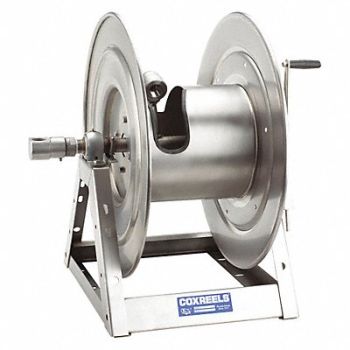 COXREELS Hand Crank Hose Reel 200 ft 1 ID SS, 29PT94