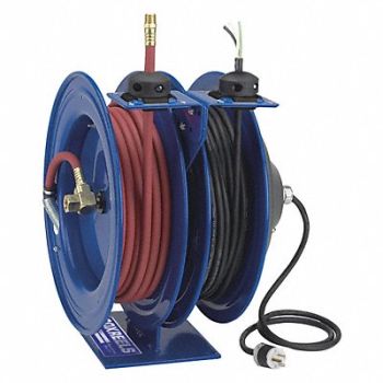 COXREELS Dual Hose Reel Spring 3/8 in MNPT 50 ft, 29PX19