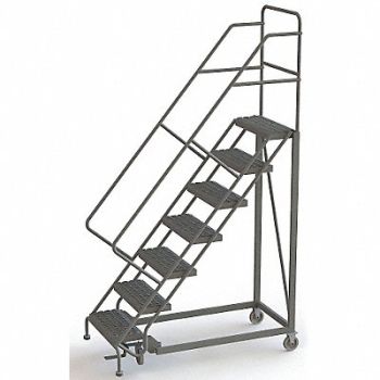 TRI-ARC Rolling Ladder 7 Steps Serrated Tread, 29RJ41