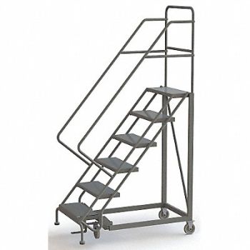 TRI-ARC Rolling Ladder 6 Steps Perforated Tread, 29RJ50