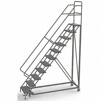 TRI-ARC Rolling Ladder 11 Steps Perforated Tread, 29RJ55