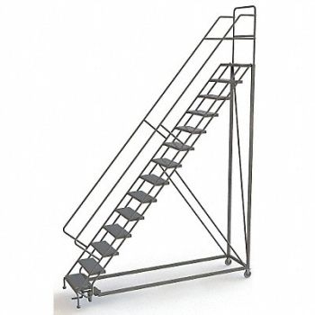 TRI-ARC Rolling Ladder 14 Steps Perforated Tread, 29RJ58