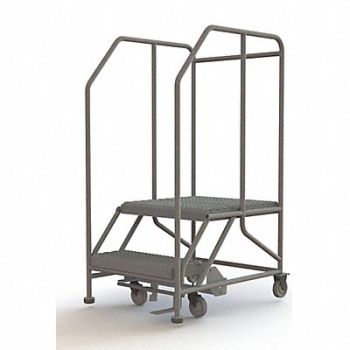 TRI-ARC Rolling Work Platform Steel 2 Steps, 29RJ60