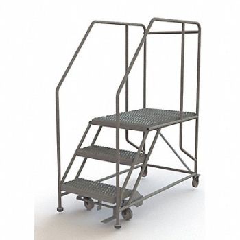 TRI-ARC Rolling Work Platform Steel 3 Steps, 29RJ65