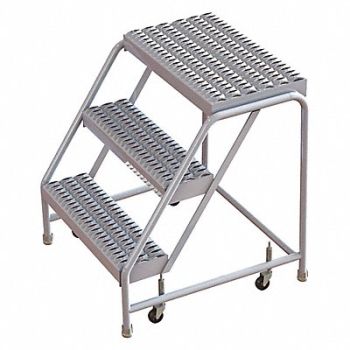 TRI-ARC Rolling Ladder 3 Steps Serrated Tread, 29RJ81