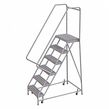 TRI-ARC Rolling Ladder 6 Steps Serrated Tread, 29RJ90