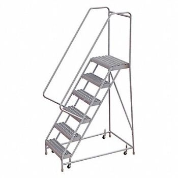 TRI-ARC Rolling Ladder 6 Steps Serrated Tread, 29RJ96