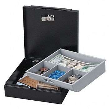 SENTRY SAFE Drawer Safe Steel Key Lock Black, 29RV69