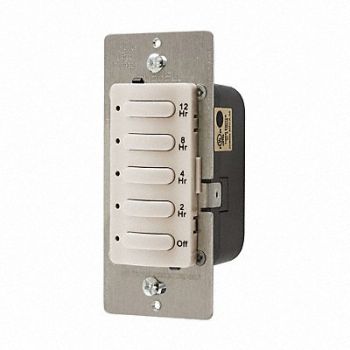 HUBBELL WIRING DEVICE-KELLEMS Timer Electronic 120/277V Light Almond, 29RW82