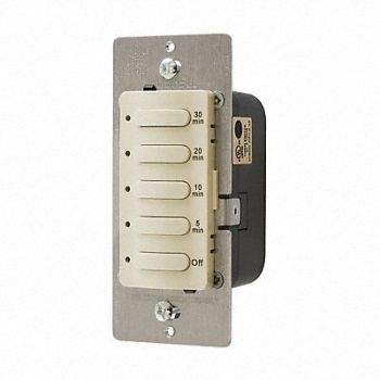 HUBBELL WIRING DEVICE-KELLEMS Timer Electronic 120/277V Ivory, 29RW84