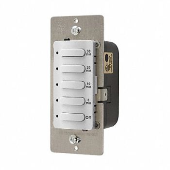 HUBBELL WIRING DEVICE-KELLEMS Timer Electronic 120/277V White, 29RW87