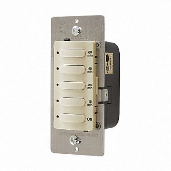 HUBBELL WIRING DEVICE-KELLEMS Timer Electronic 120/277V Ivory, 29RW88