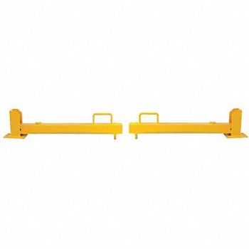 POST GUARD Door Protectors Steel Yellow PR, 29TH81