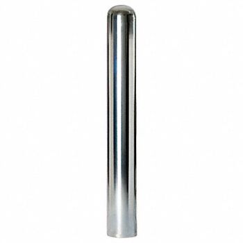 POST GUARD Bollard Bolt Down 5In Dia 42In H Silver, 29TH84