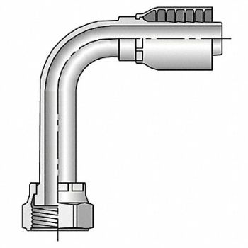 PARKER Crimp Fitting 90 Deg 1-1/4 I.D. F ORS, 29TK08