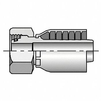 PARKER Crimp Fitting 1-1/4 I.D. F Metric, 29TK15